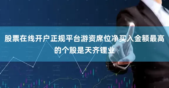 股票在线开户正规平台游资席位净买入金额最高的个股是天齐锂业